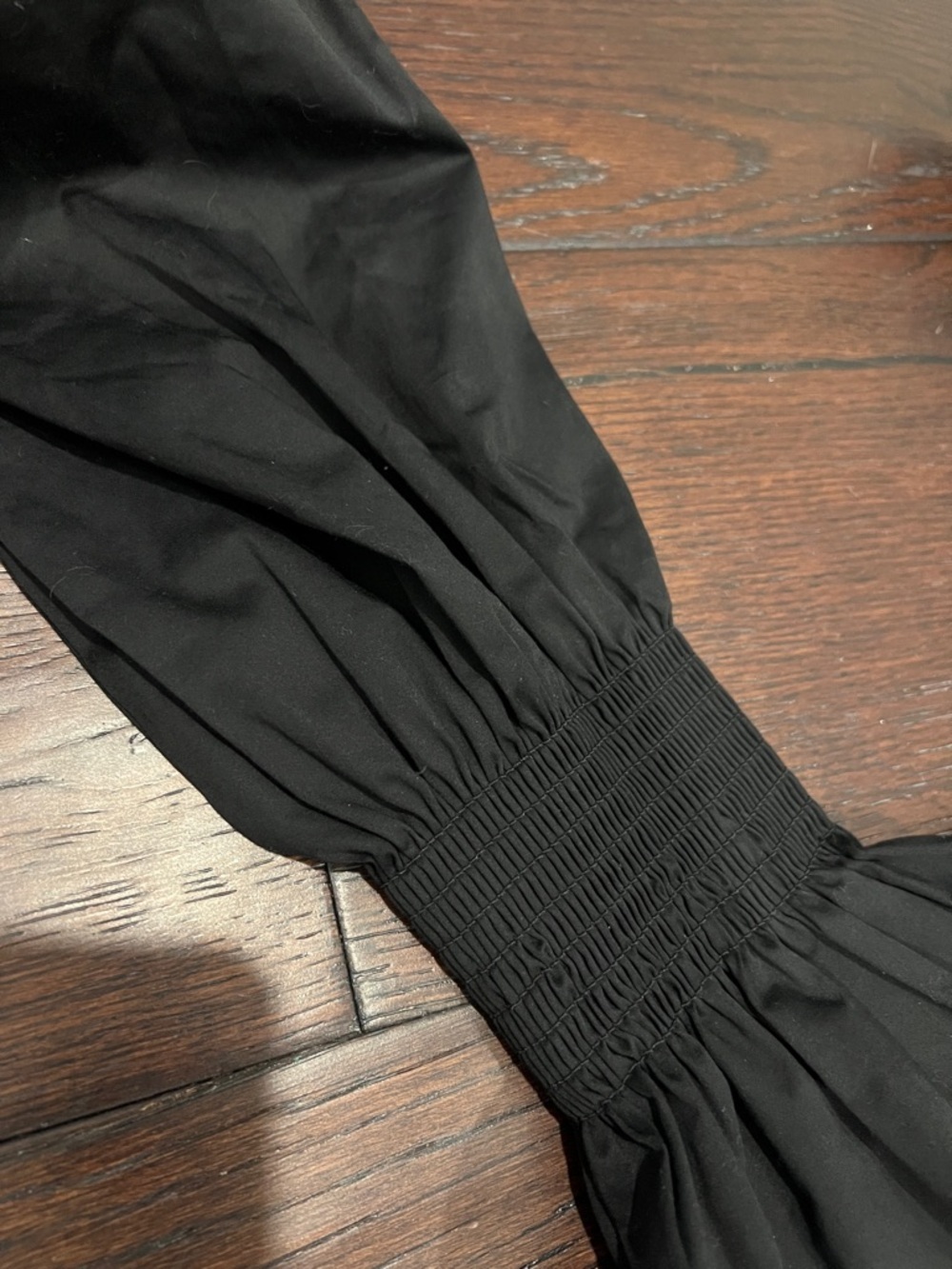 House of Harlow -Smocked Off-Shoulder Black Peplum Top - Picture 4 of 4
